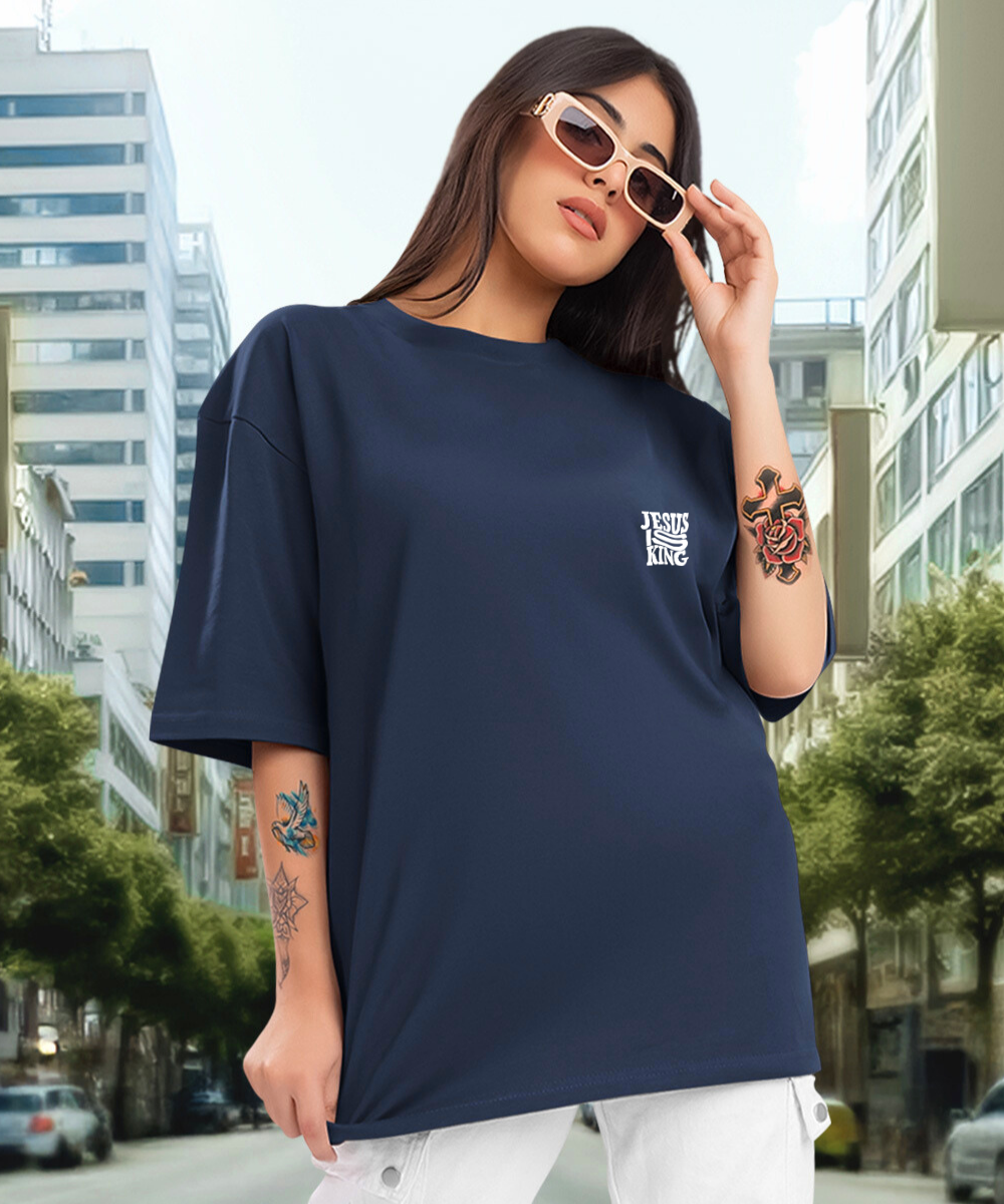 Camiseta Oversized Jesus is King EFC CLASSIC