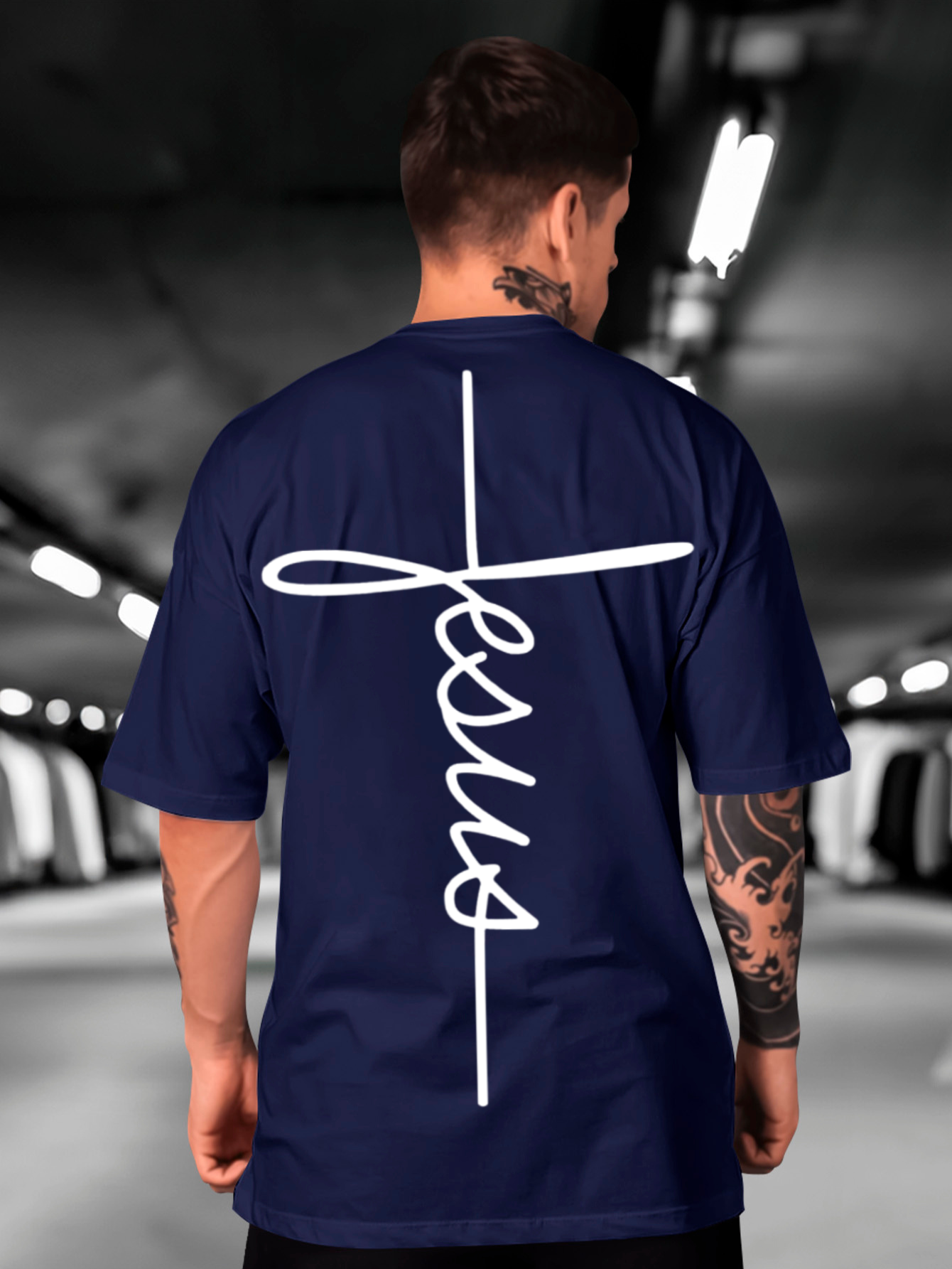 Camiseta Oversized Jesus Line 2 EC