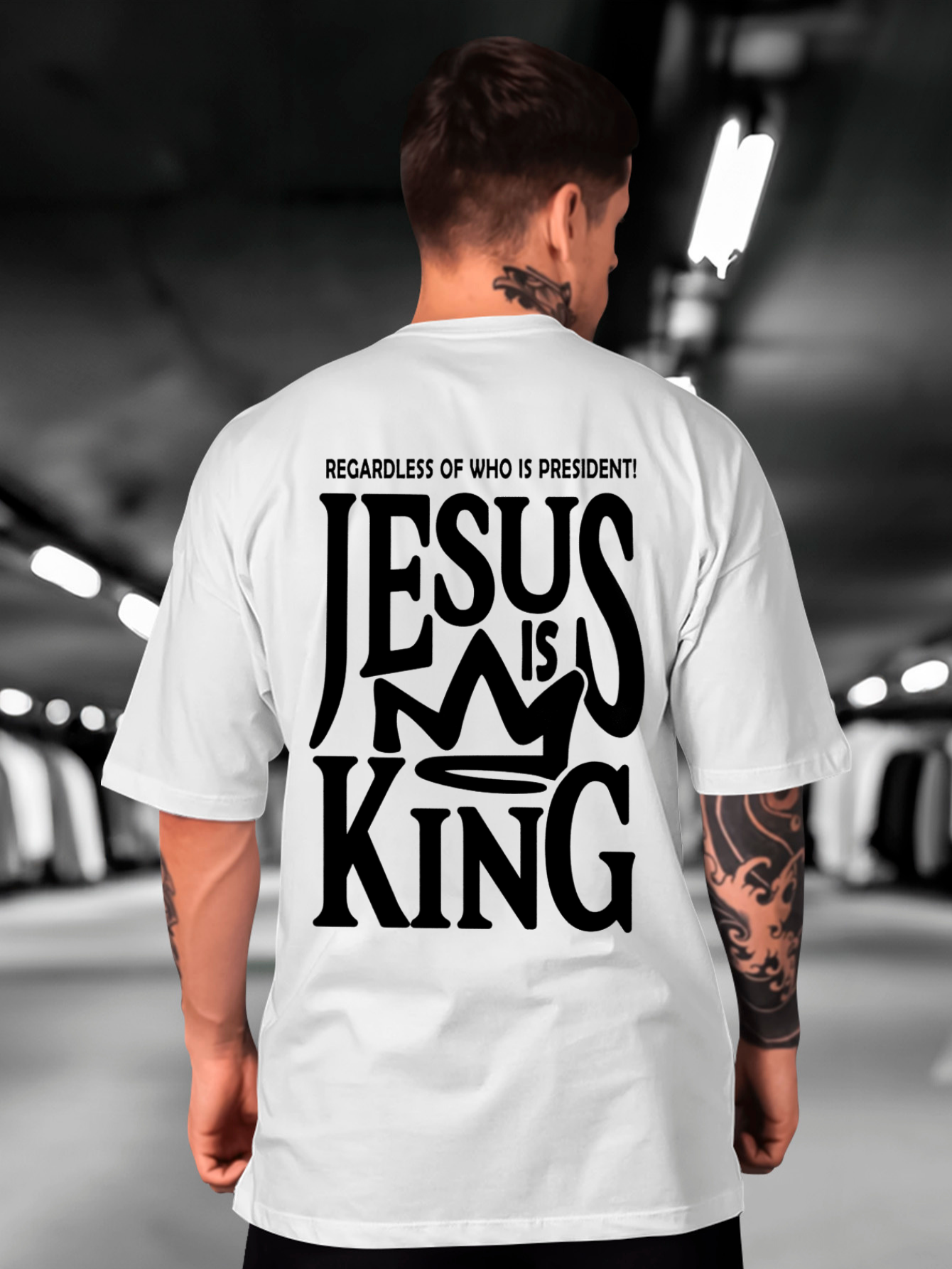 Camiseta Oversized Jesus is King 3 EC