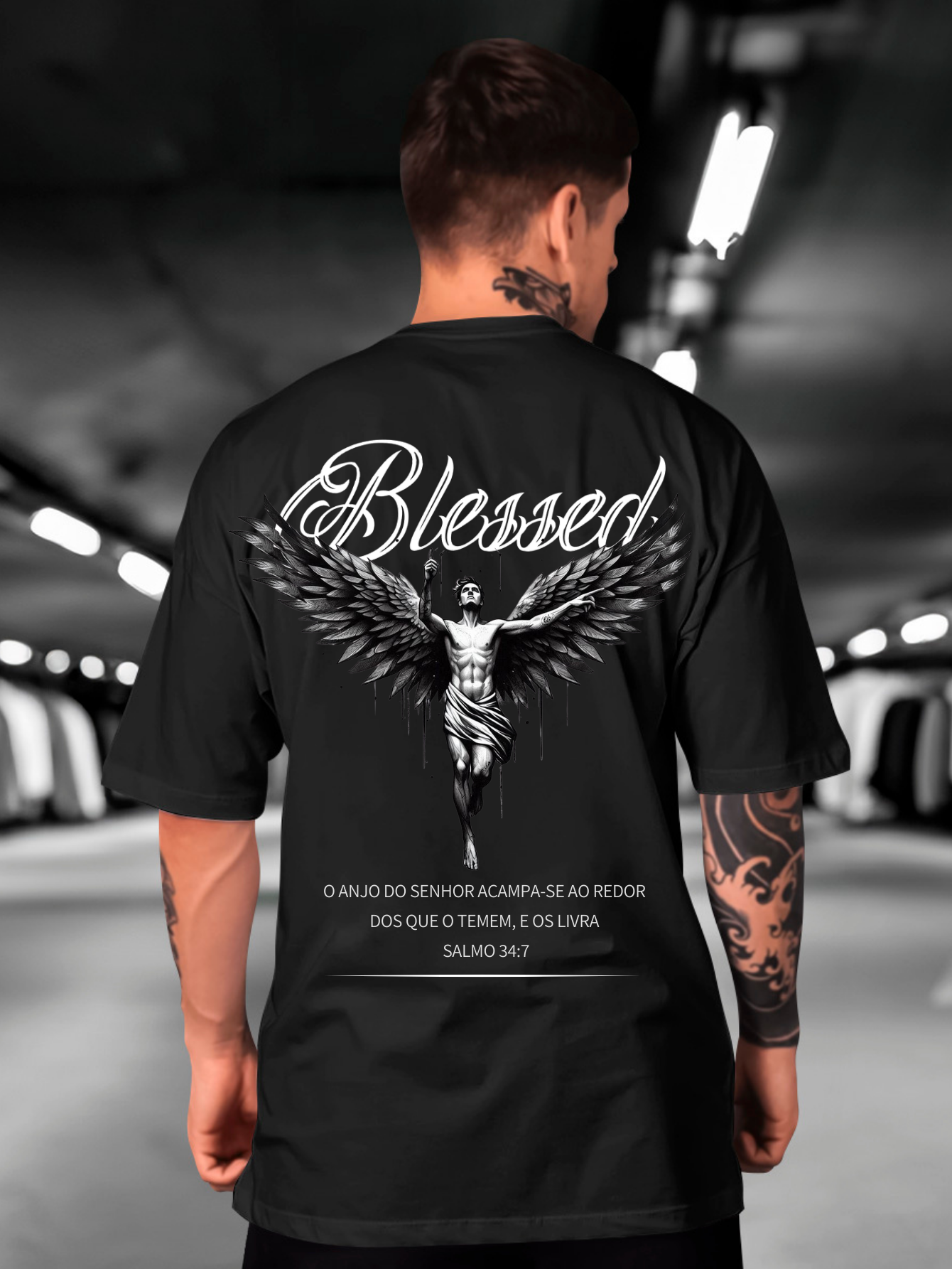 Camiseta Oversized Blessed Angel EC