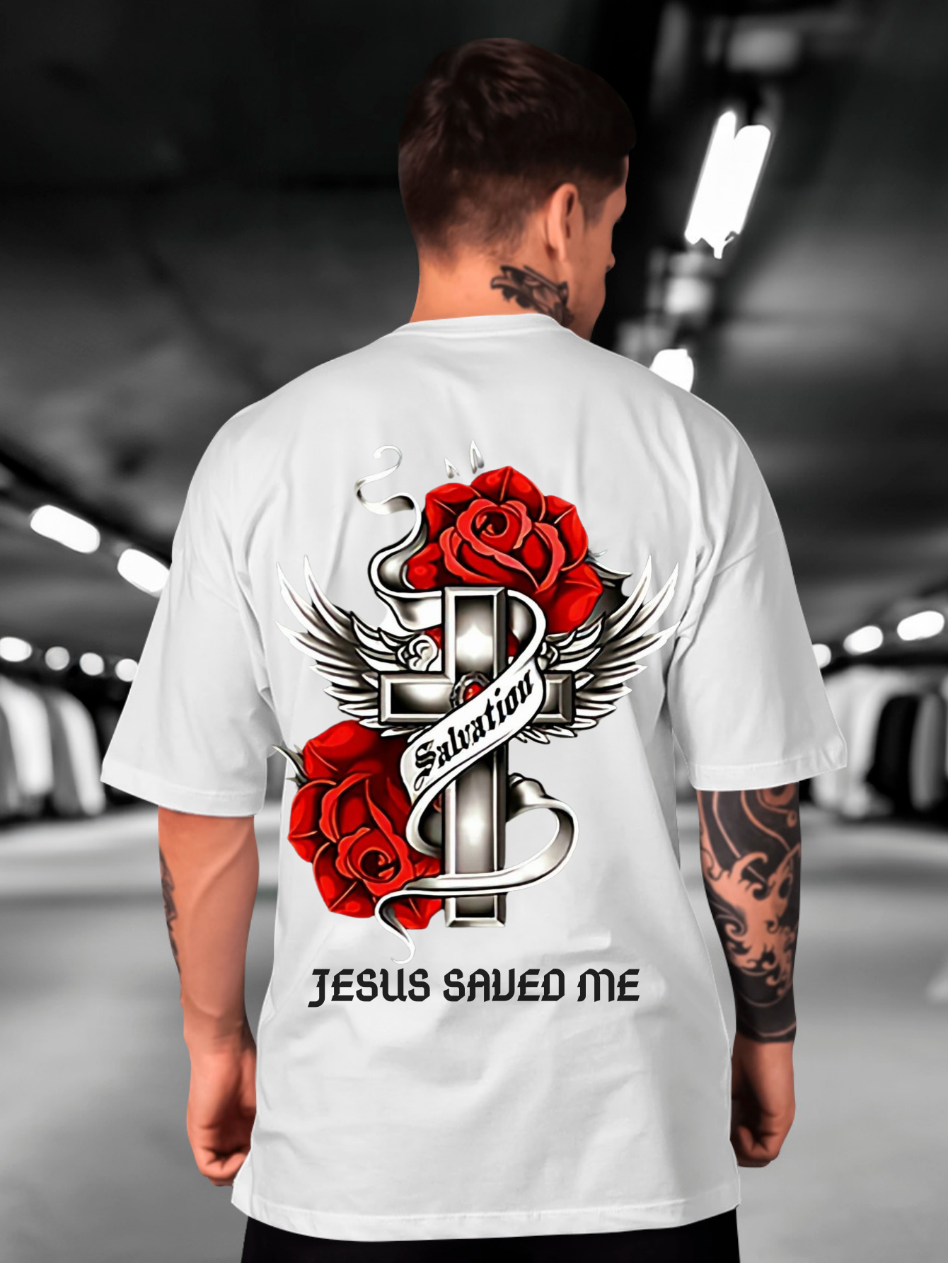 Camiseta Oversized Jesus me salvou EC