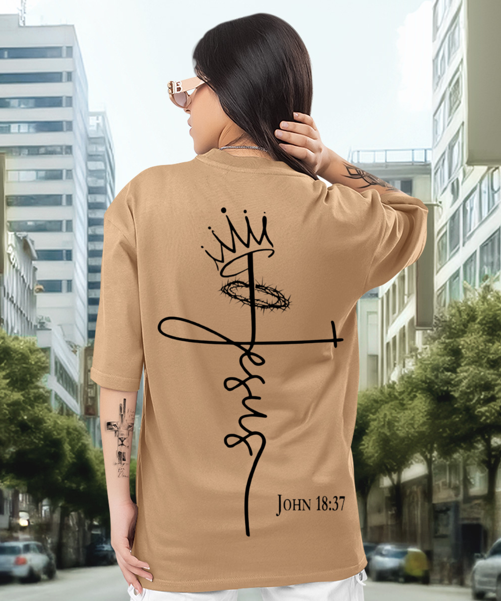 Camiseta Oversized Jesus Traço EC