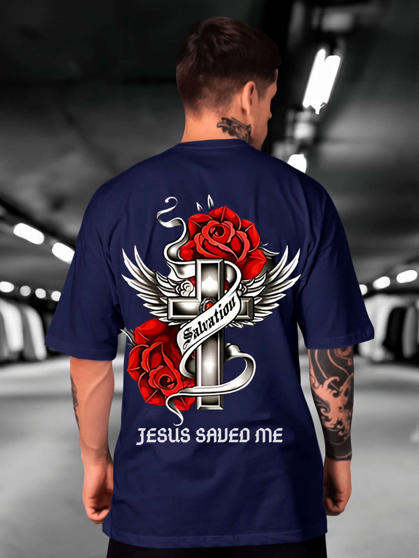Camiseta Oversized Jesus me salvou EC