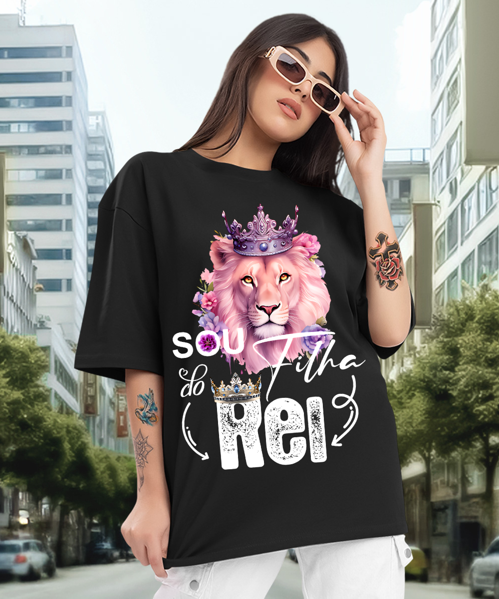 Camiseta Oversized Sou filha do Rei EF
