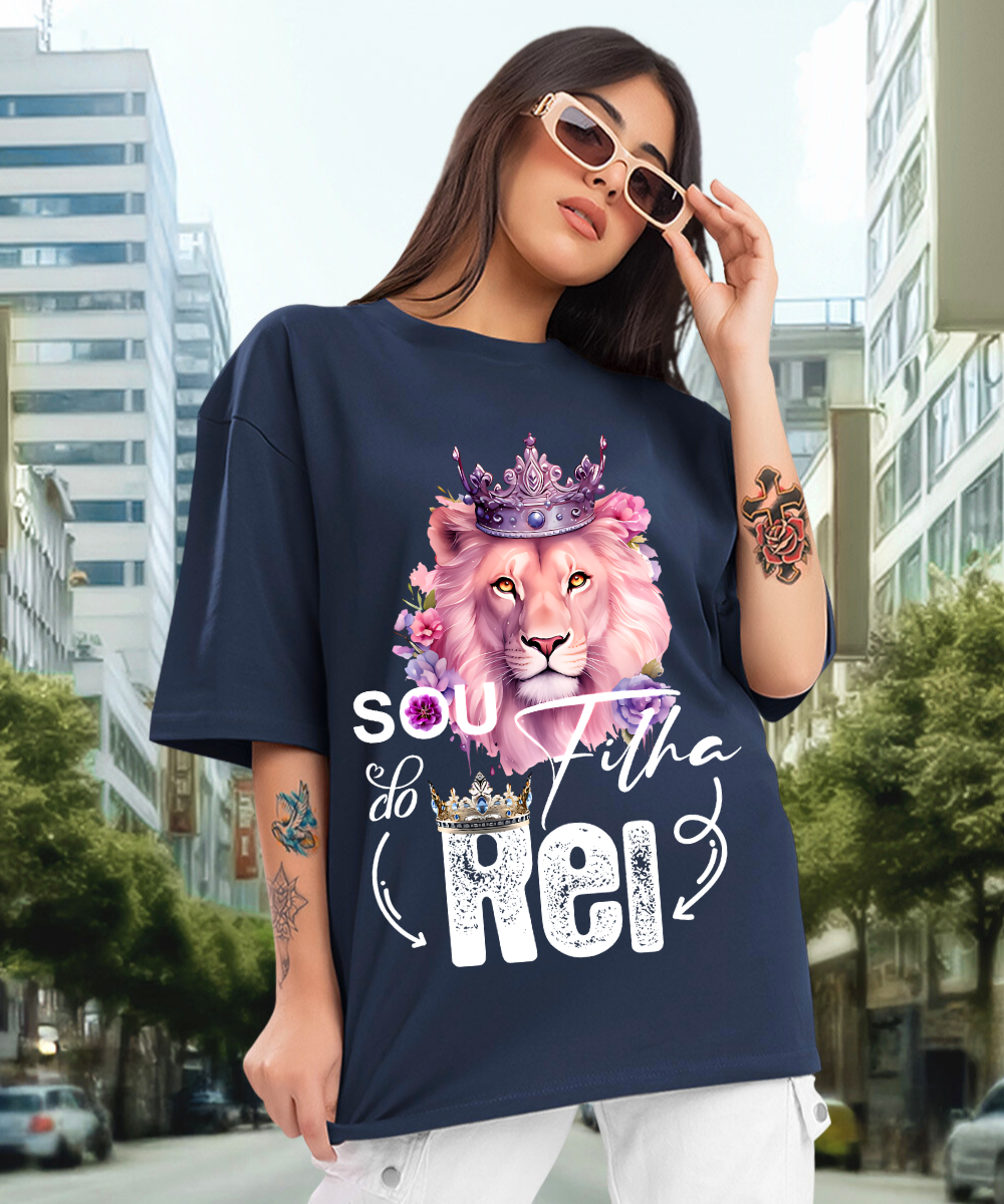 Camiseta Oversized Sou filha do Rei EF