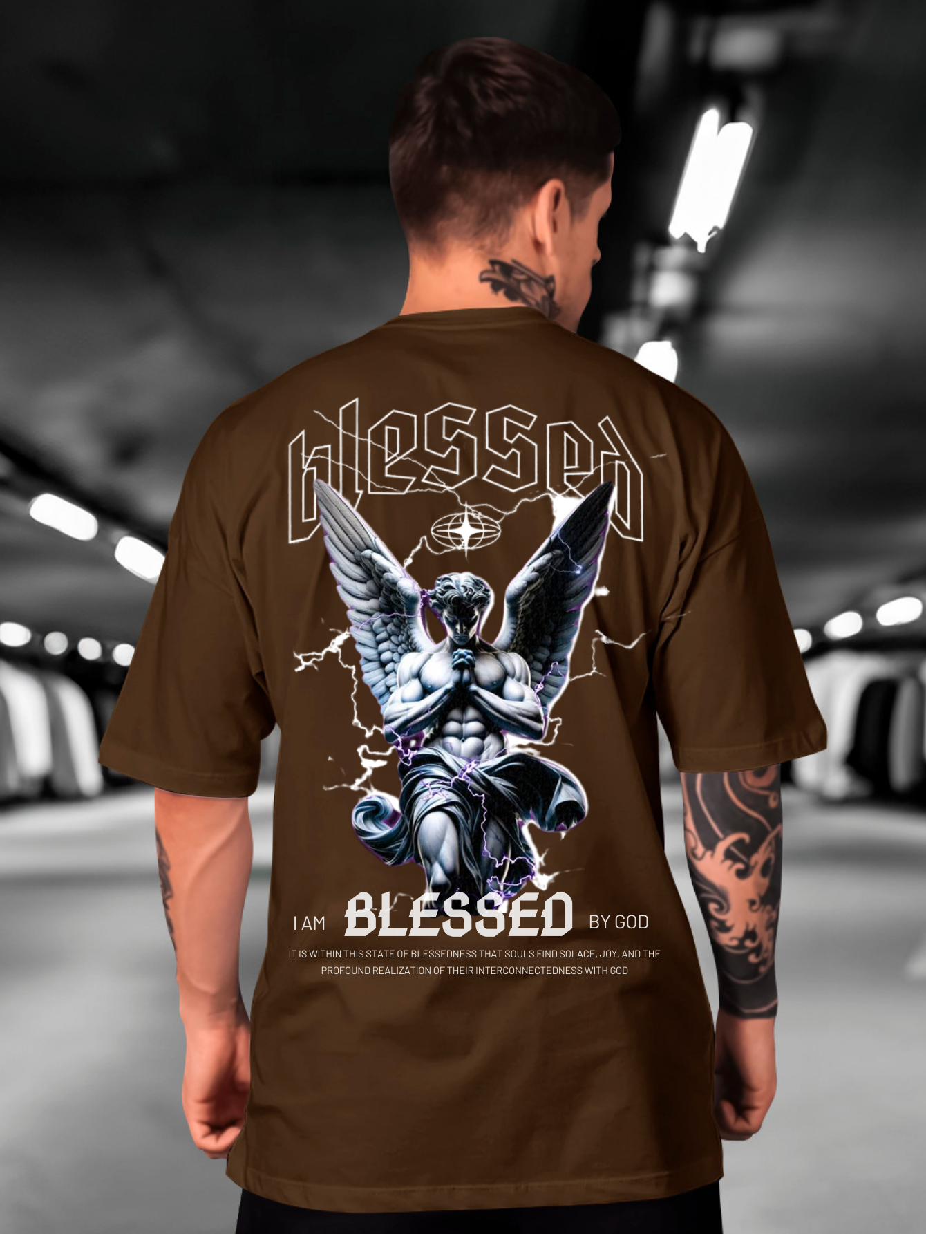 Camiseta Oversized Blessed Anjo Street EC