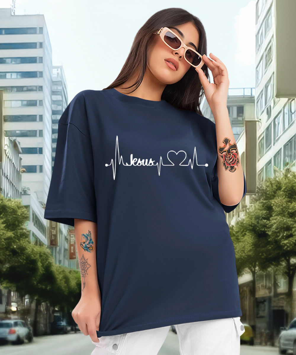 Camiseta Oversized Jesus Line EF