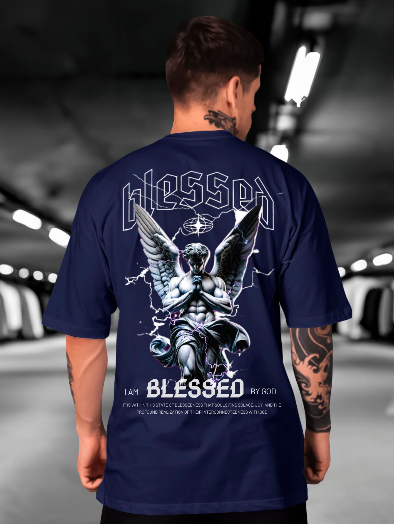 Camiseta Oversized Blessed Anjo Street EC