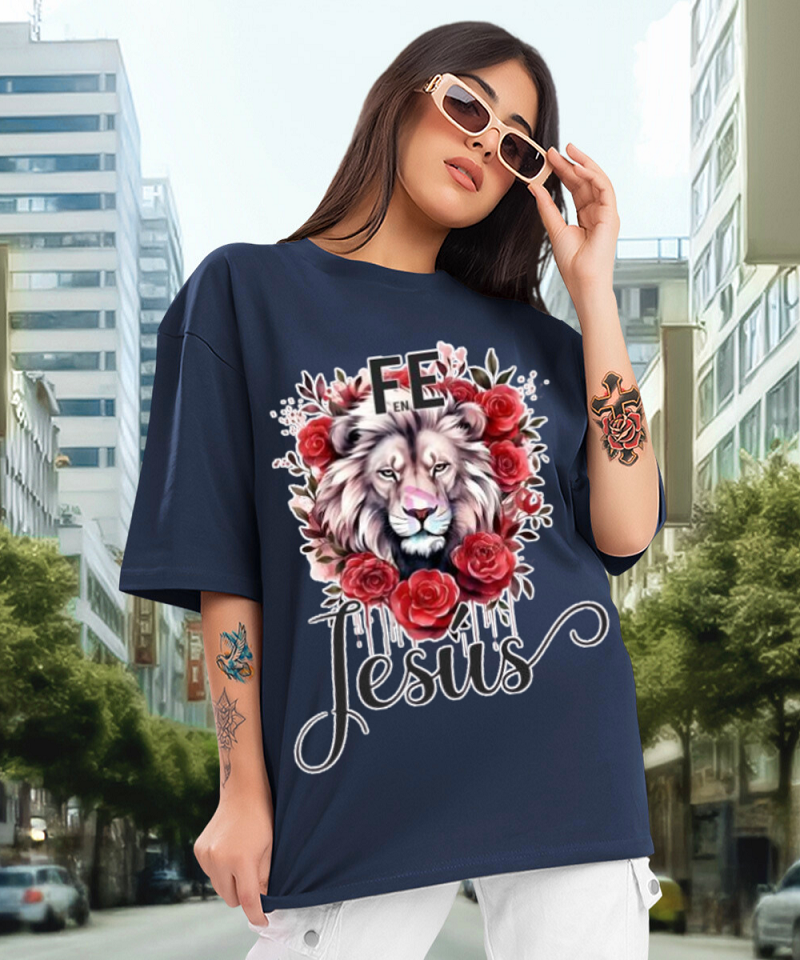 Camiseta Oversized Fé em Jesus EF