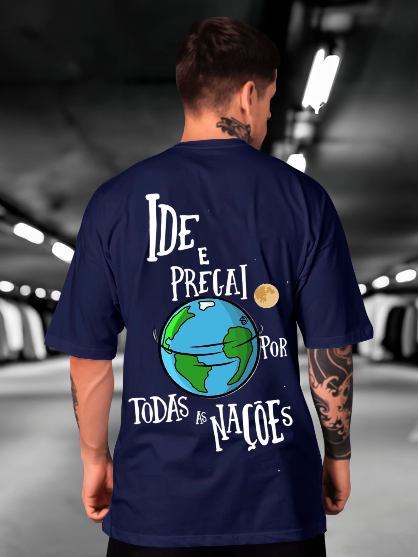 Camiseta Oversized Ide e pregai por todas as nações EC