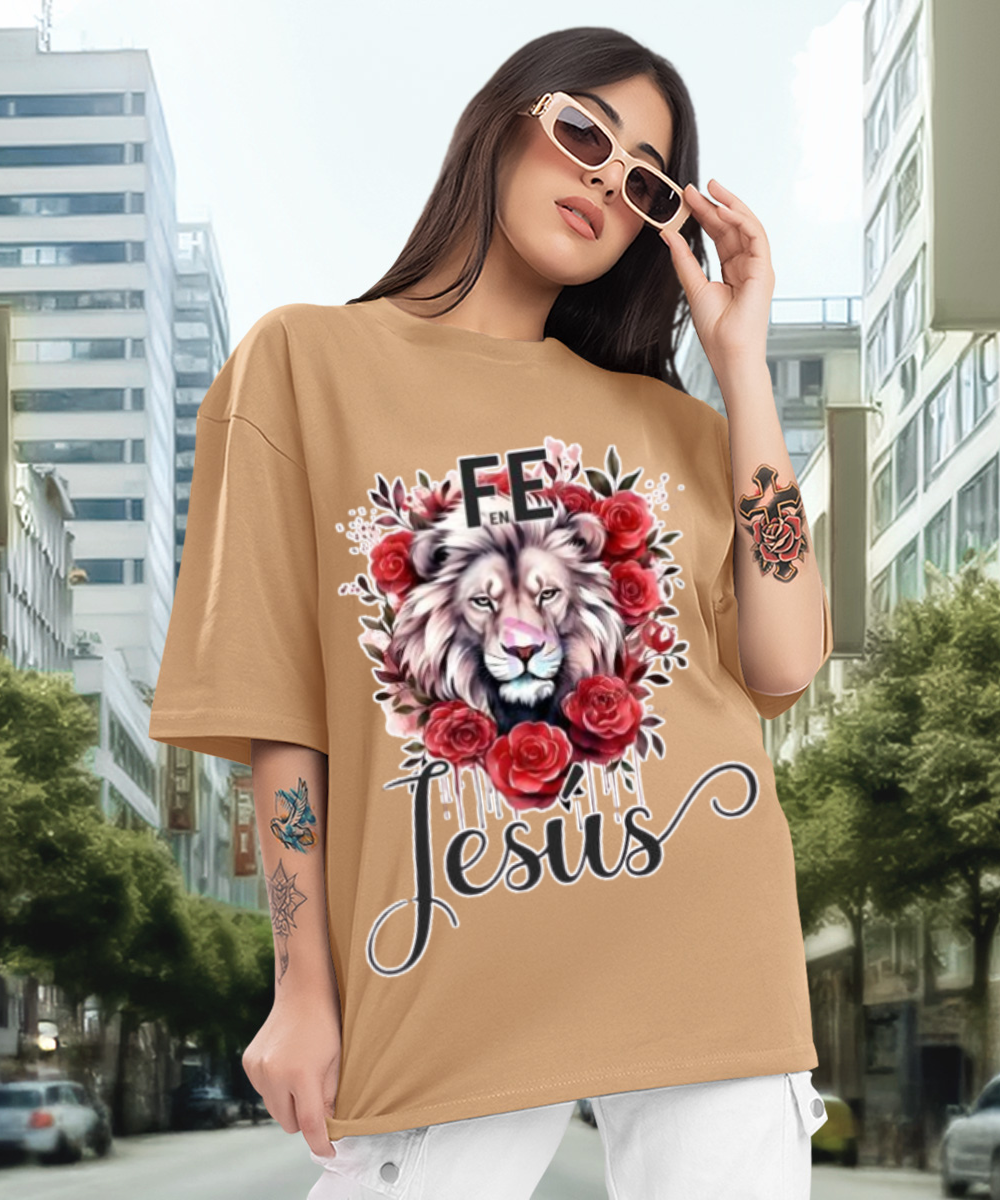 Camiseta Oversized Fé em Jesus EF