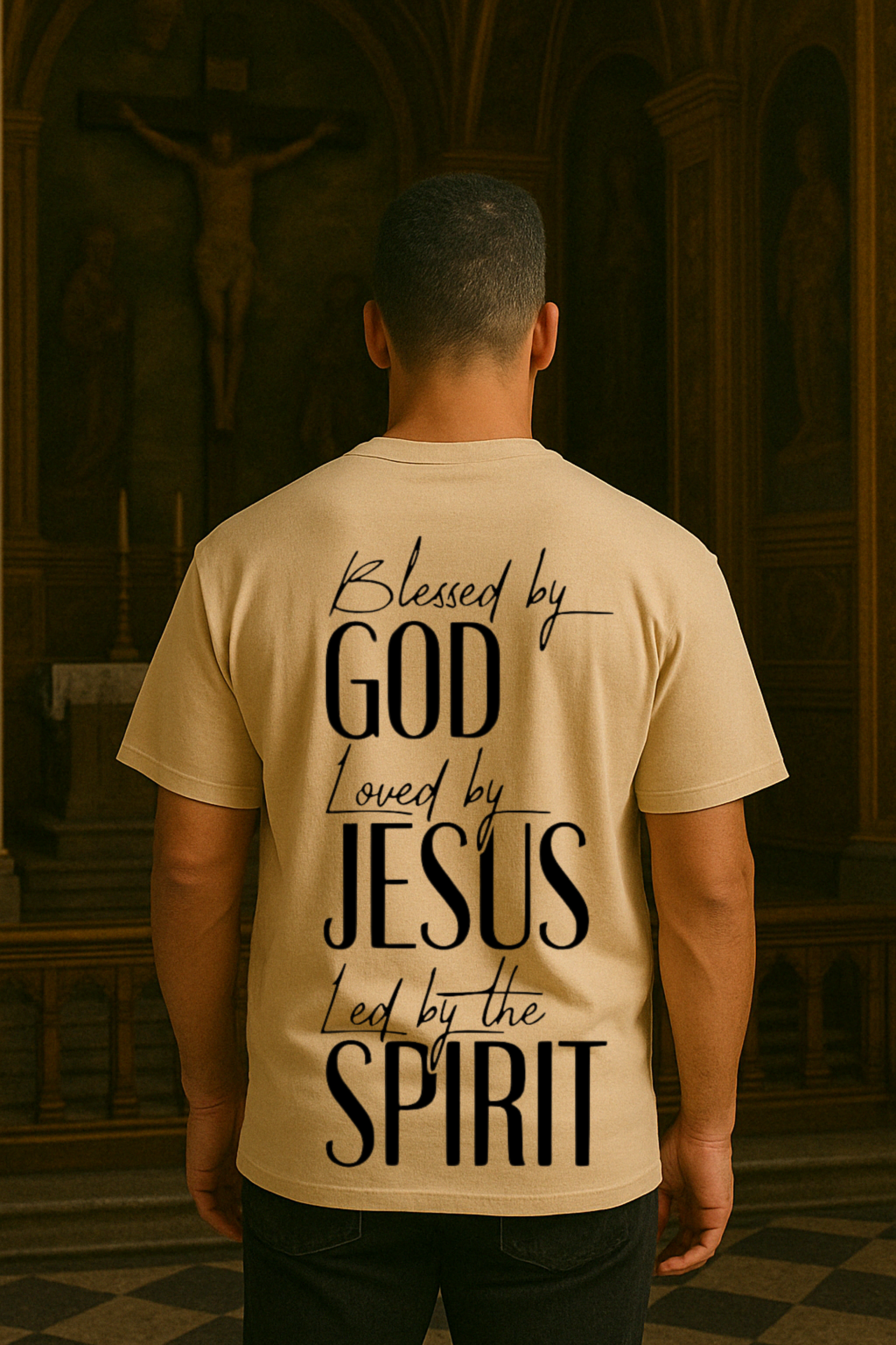 Camiseta Oversized Blessed By God EC