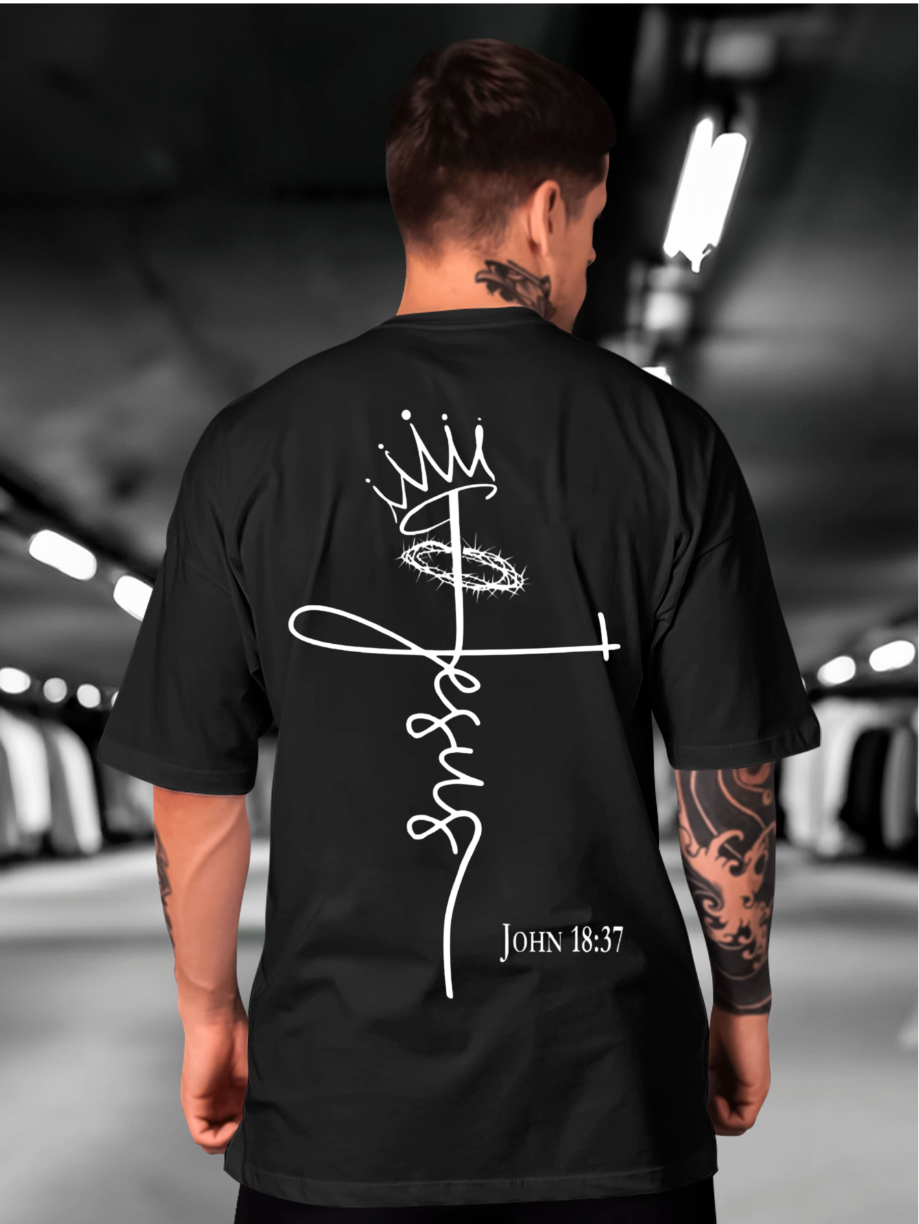 Camiseta Oversized Jesus Line EC