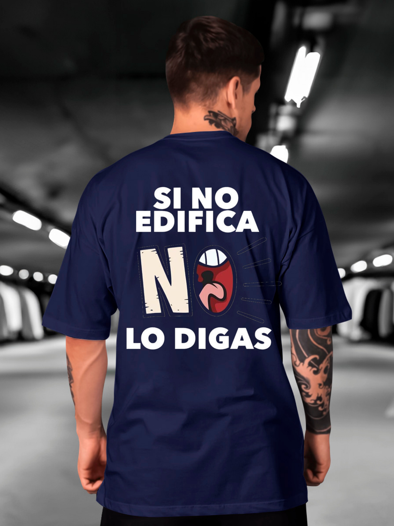 Camiseta Oversized Se não Edifica, não Diga EC