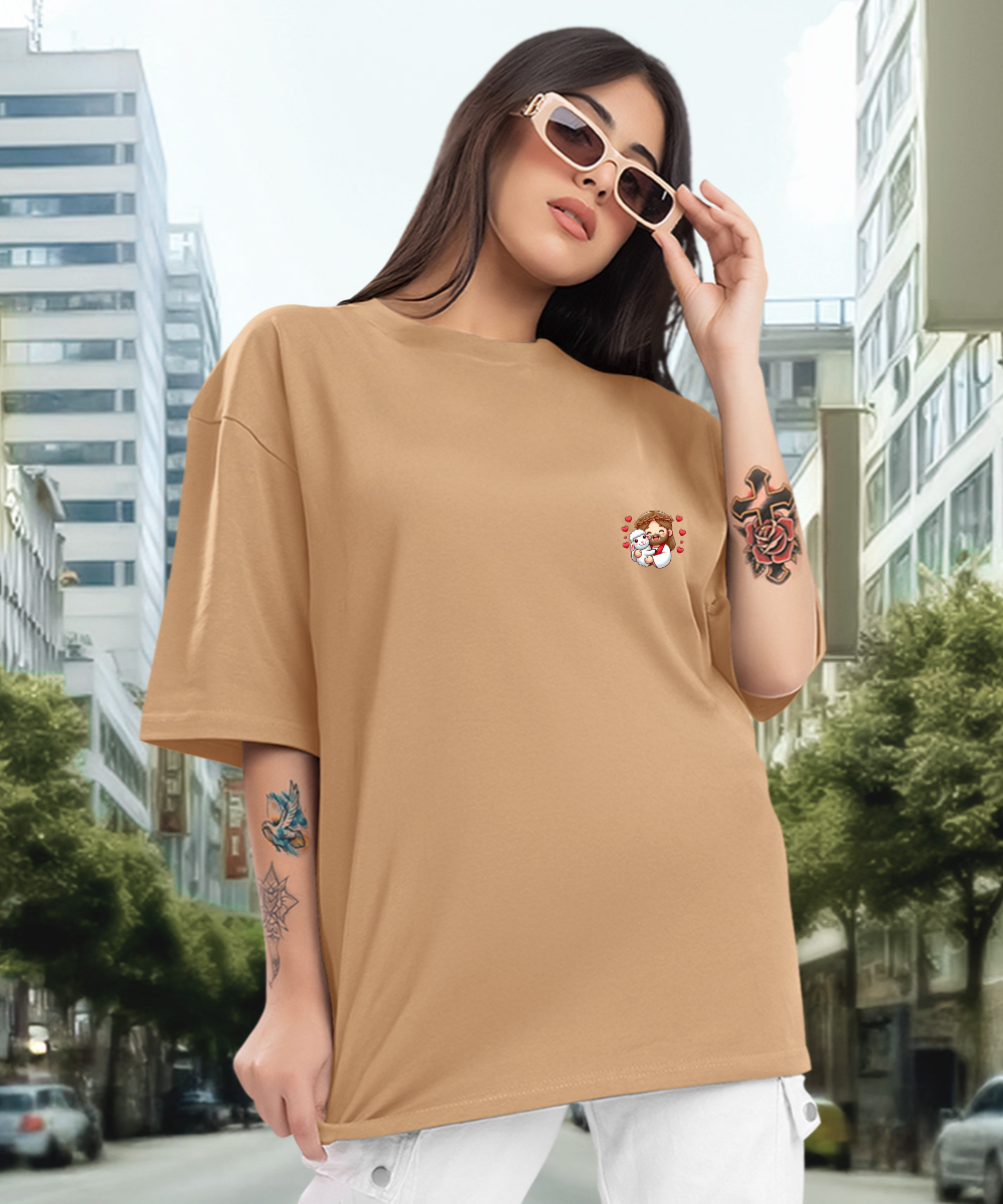 Camiseta Oversized Jesus e o Cordeiro EFC CLASSIC