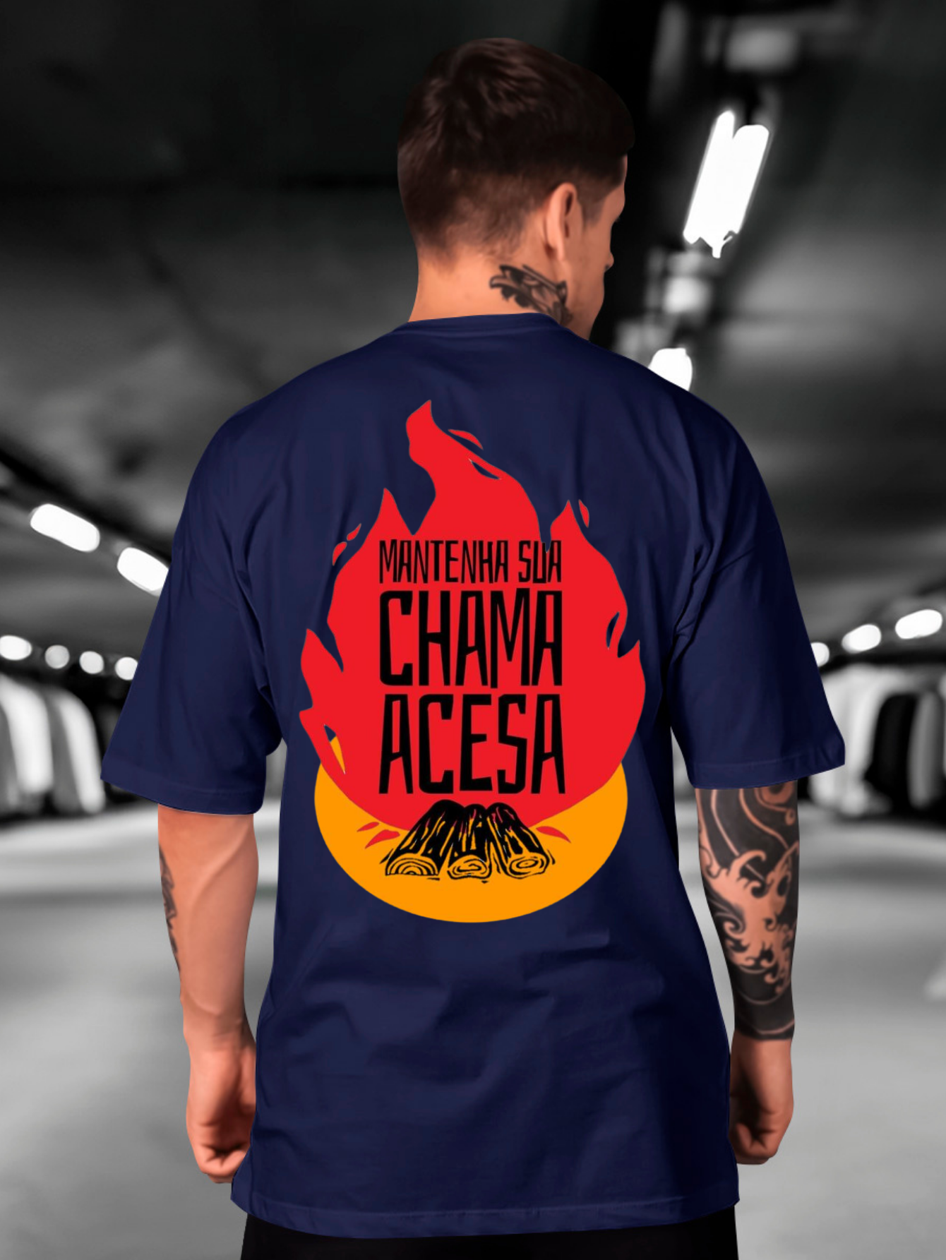 Camiseta Oversized Mantenha sua chama acessa EC