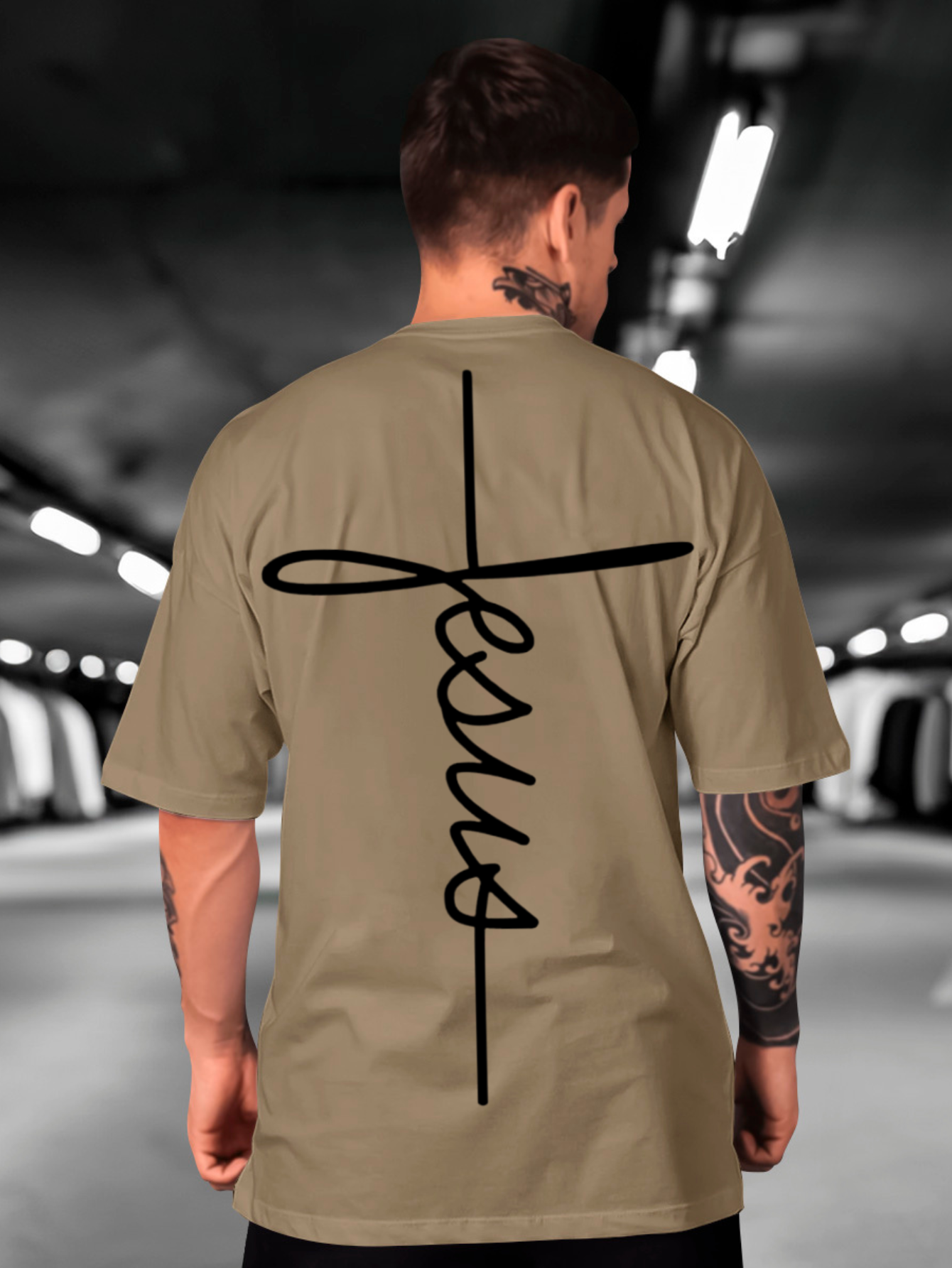Camiseta Oversized Jesus Line 2 EC