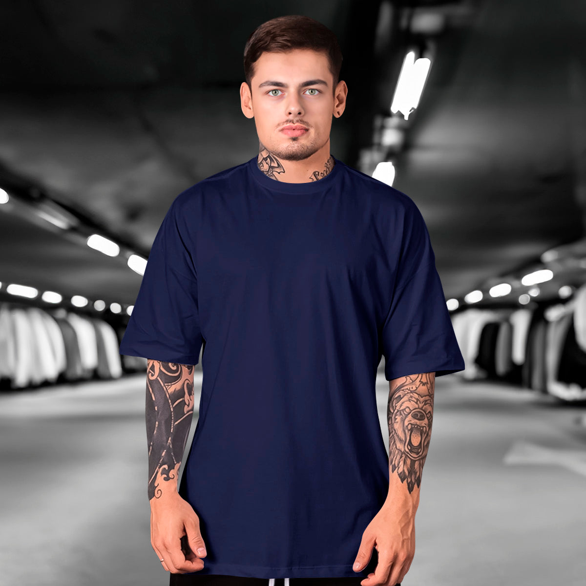 Camiseta Oversized Jesus Cristo em forma de Cruz EC