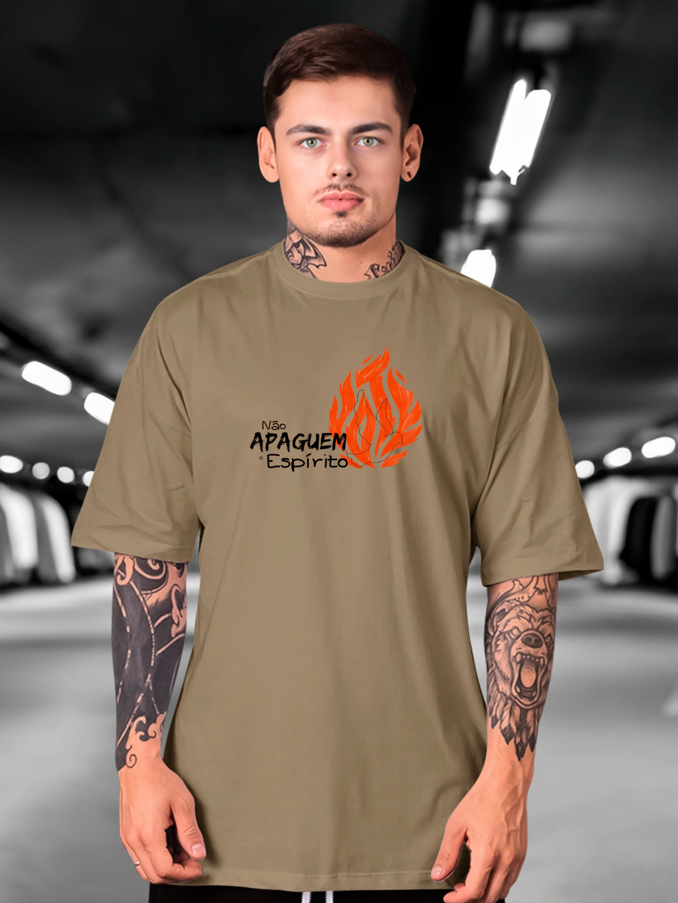 Camiseta Oversized Não apaguem o espírito EF