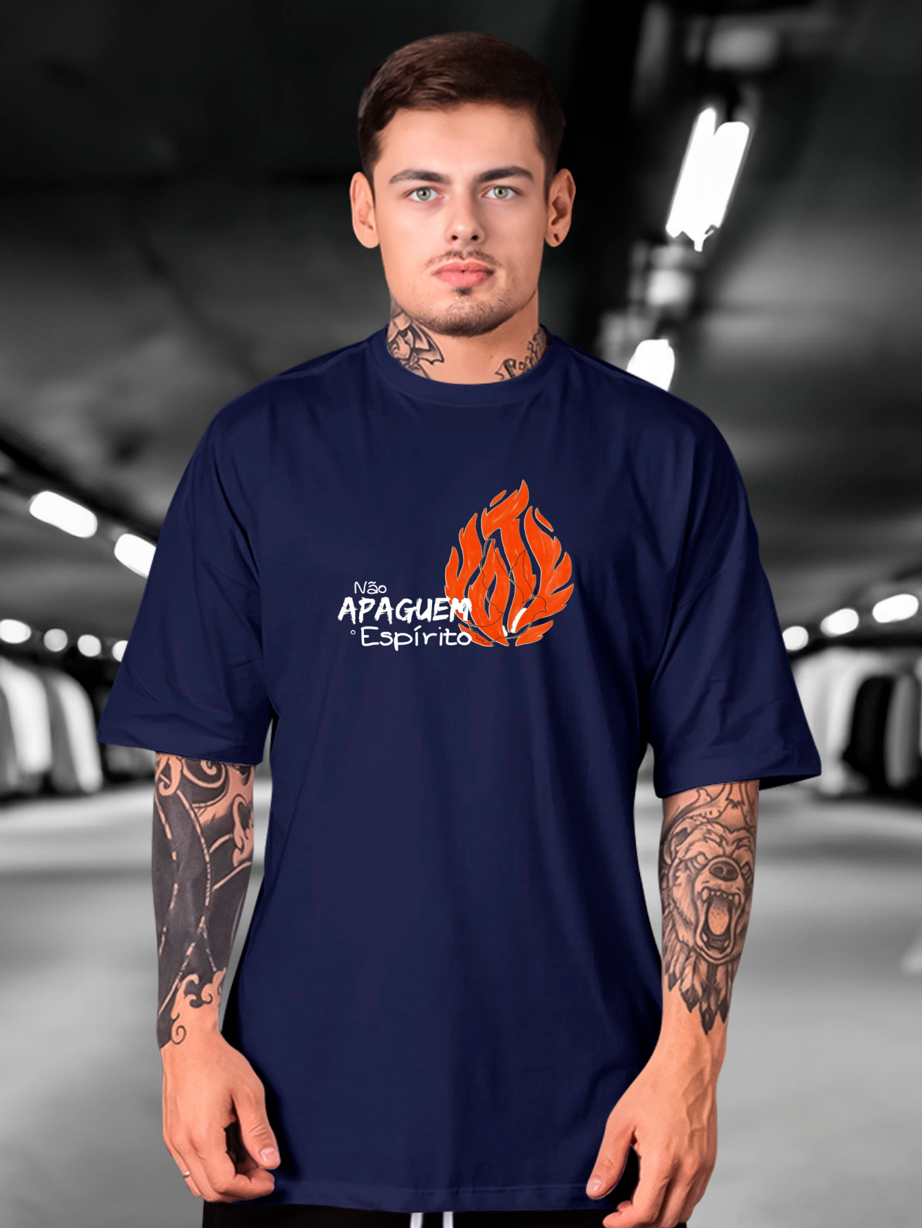Camiseta Oversized Não apaguem o espírito EF
