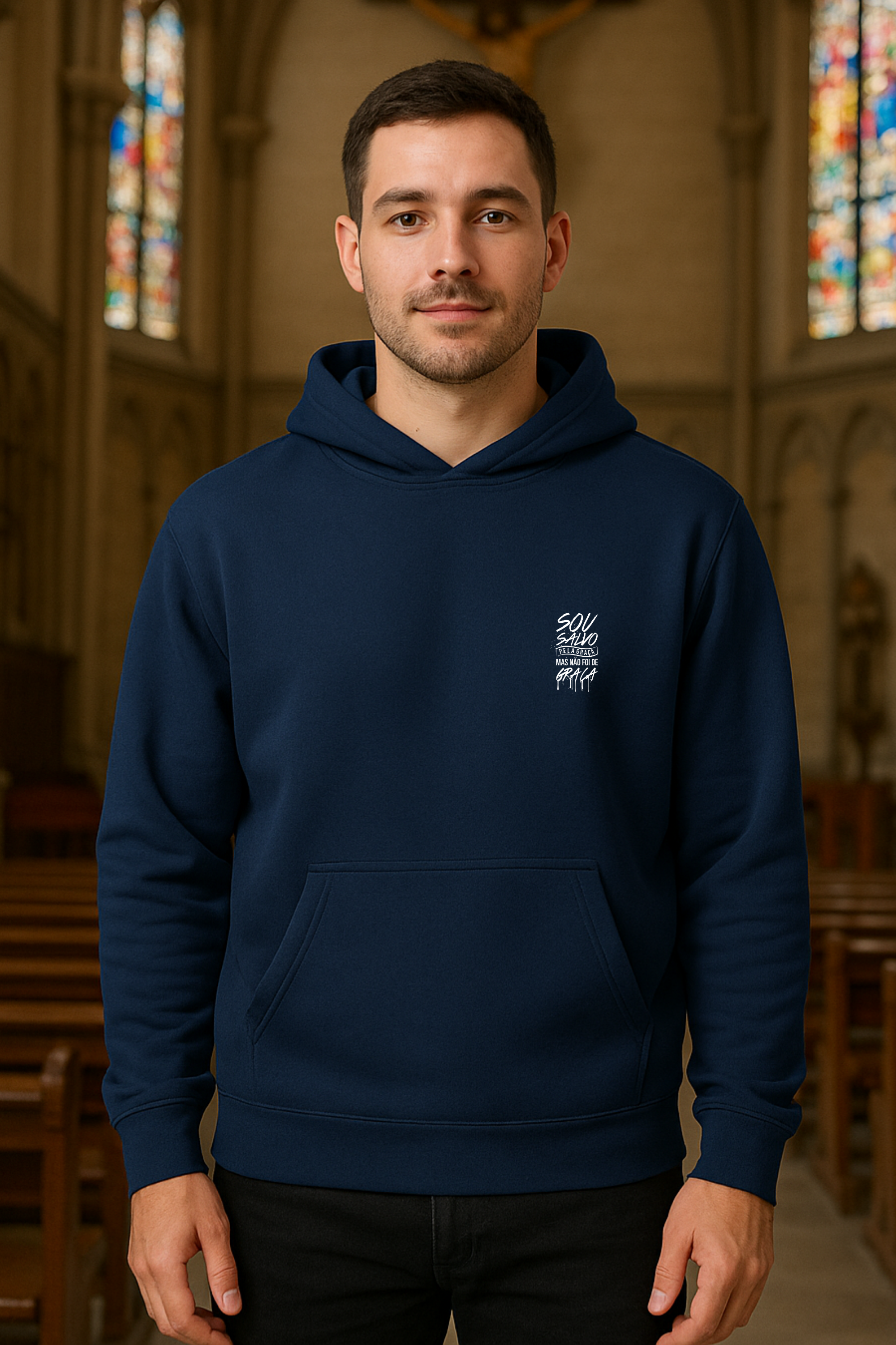 Blusa de Moletom Sou salvo pela Graça EFC CLASSIC