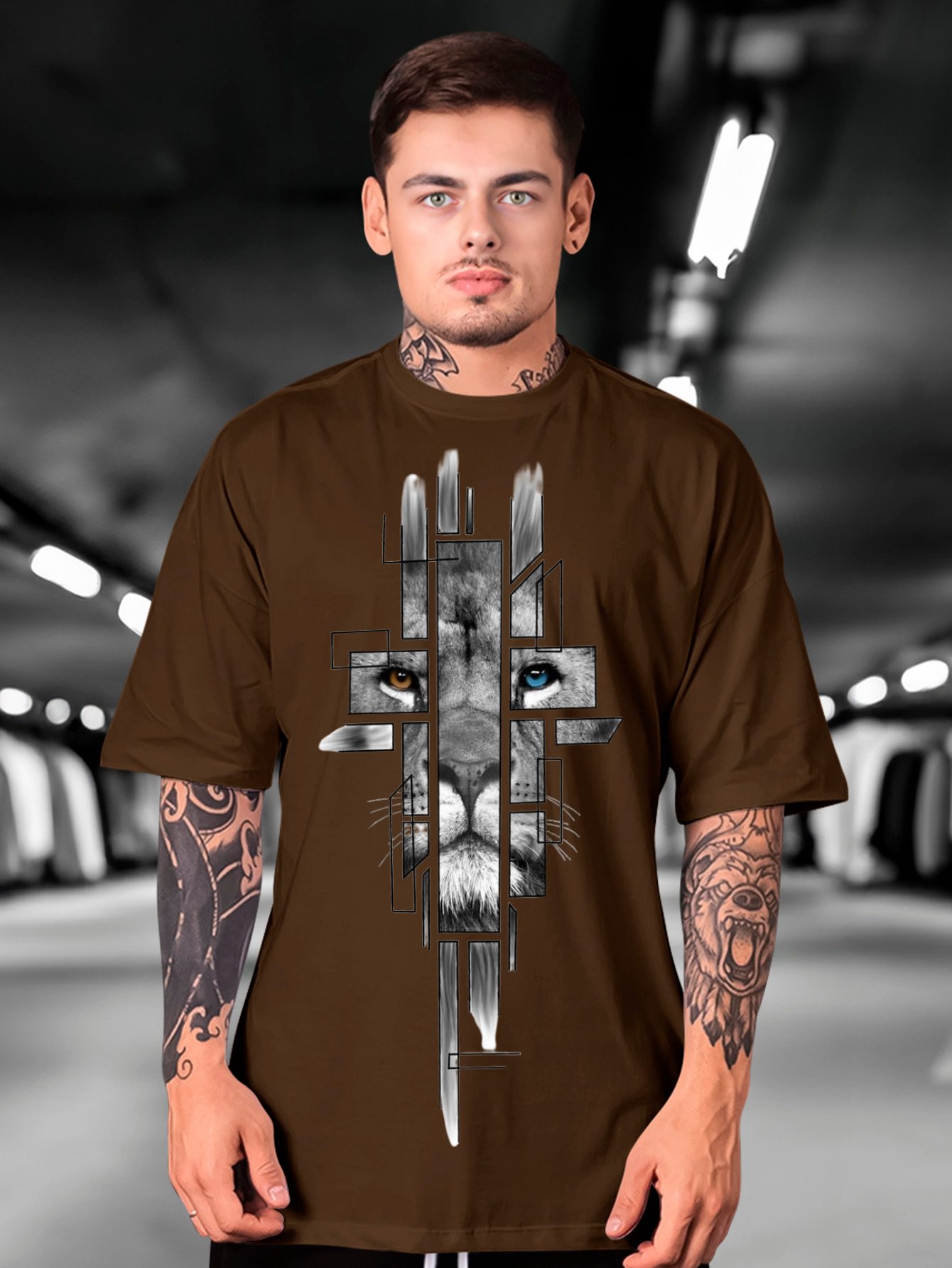 Camiseta Oversized Lion Comic EF