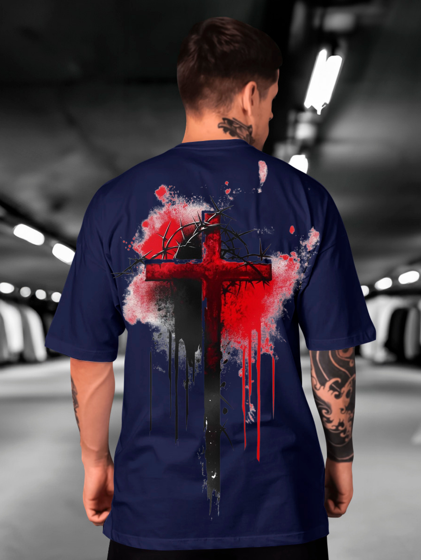 Camiseta Oversized Cruz Vermelha EC