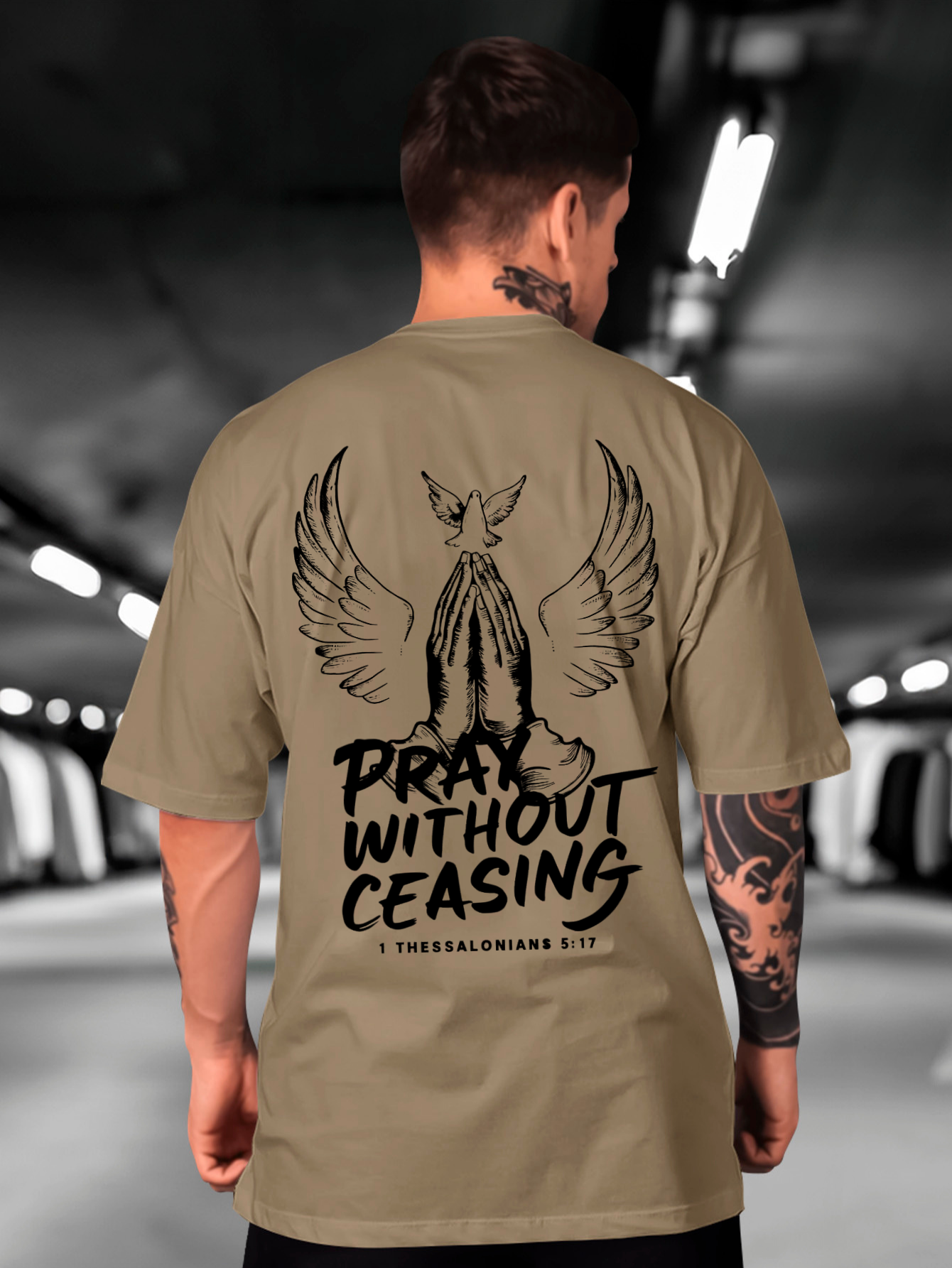 Camiseta Oversized Pray without Ceasing EC