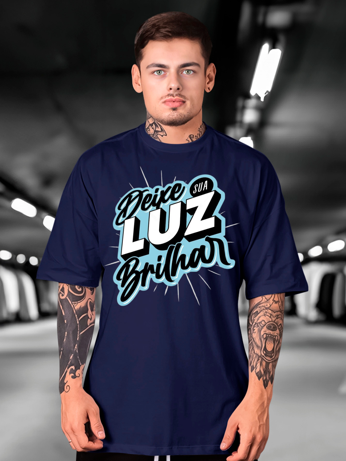 Camiseta Oversized Deixe sua luz brilhar EF