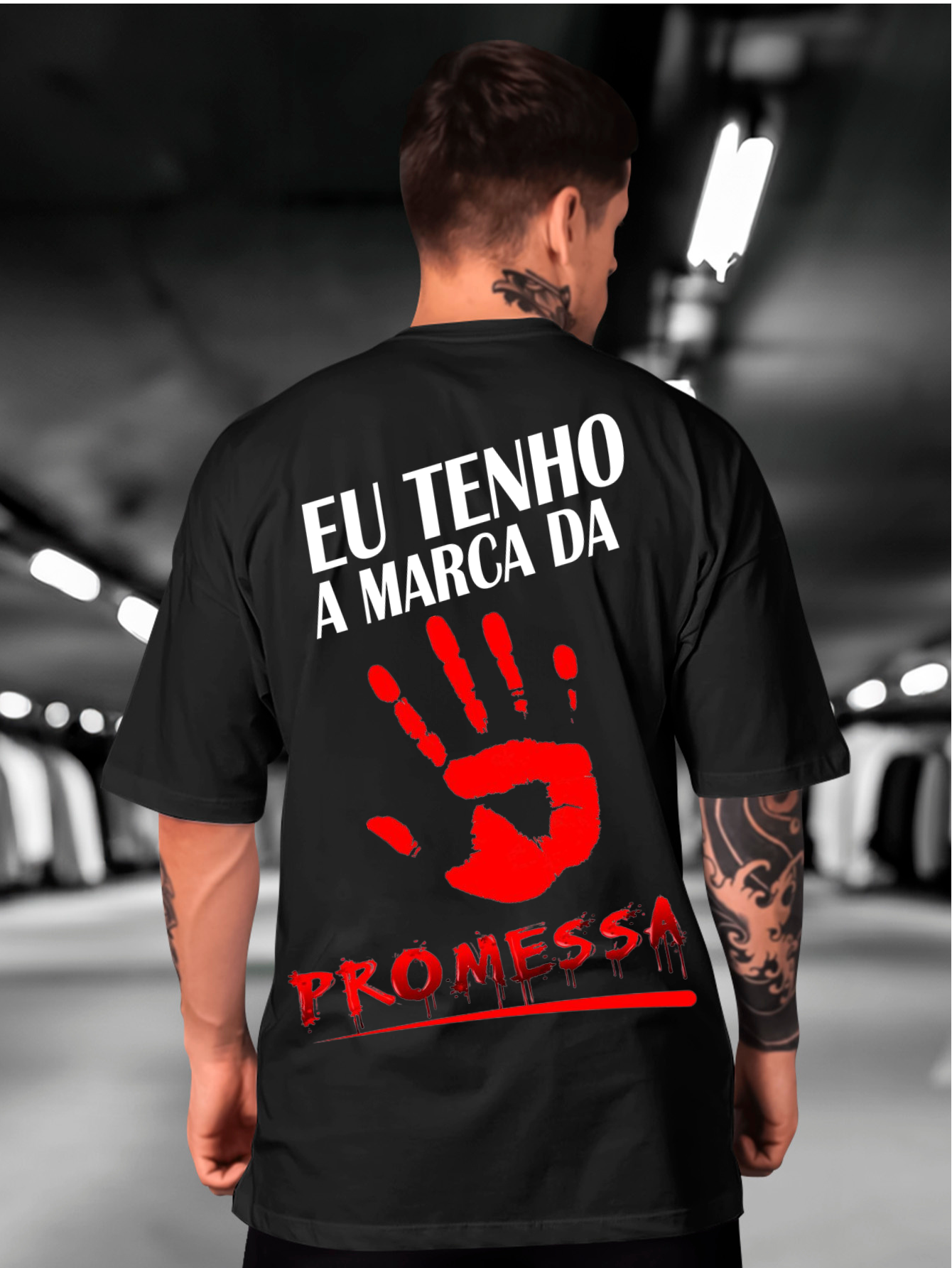 Camiseta Oversized Eu tenho a marca da promessa EC