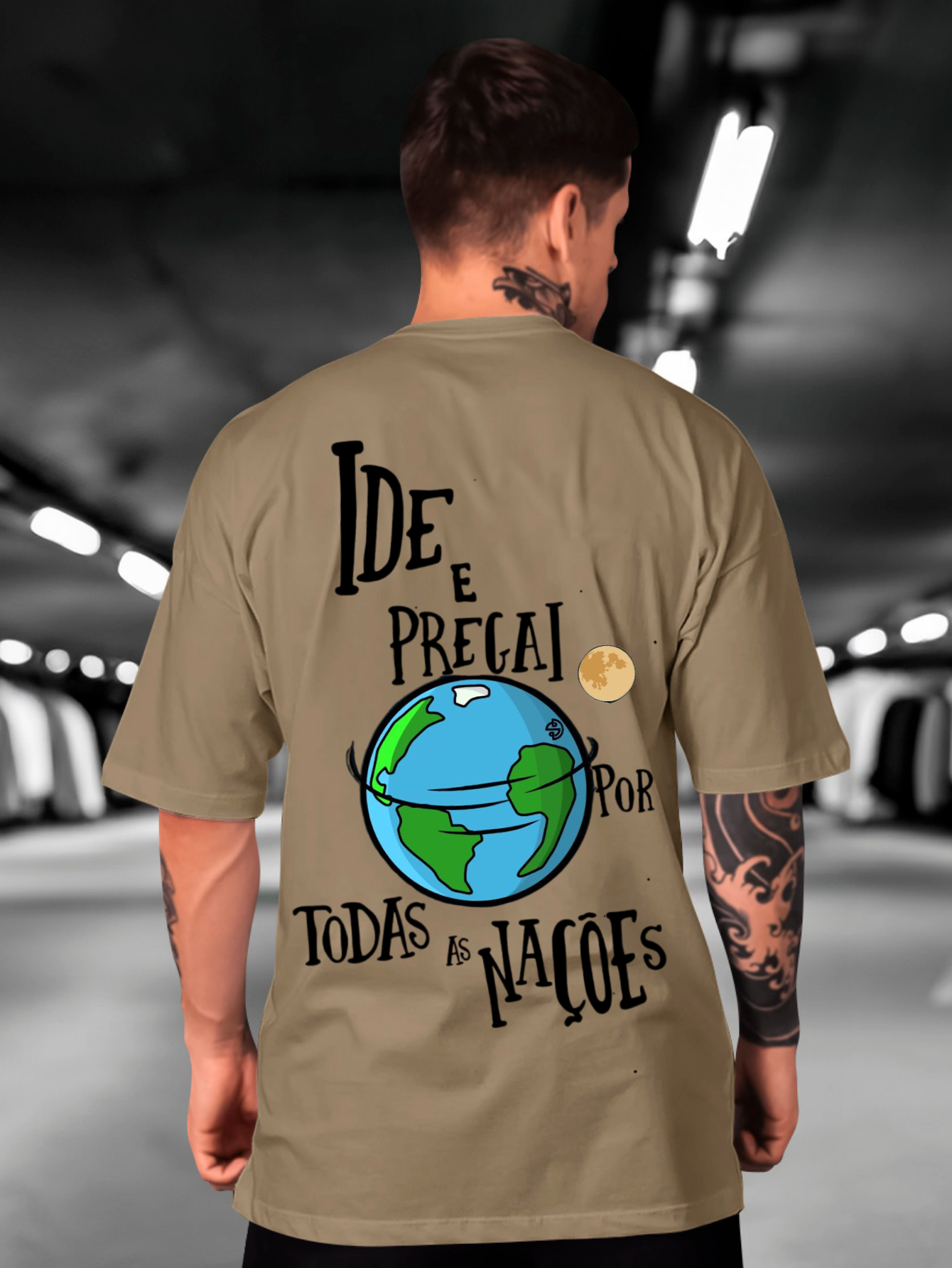 Camiseta Oversized Ide e pregai por todas as nações EC