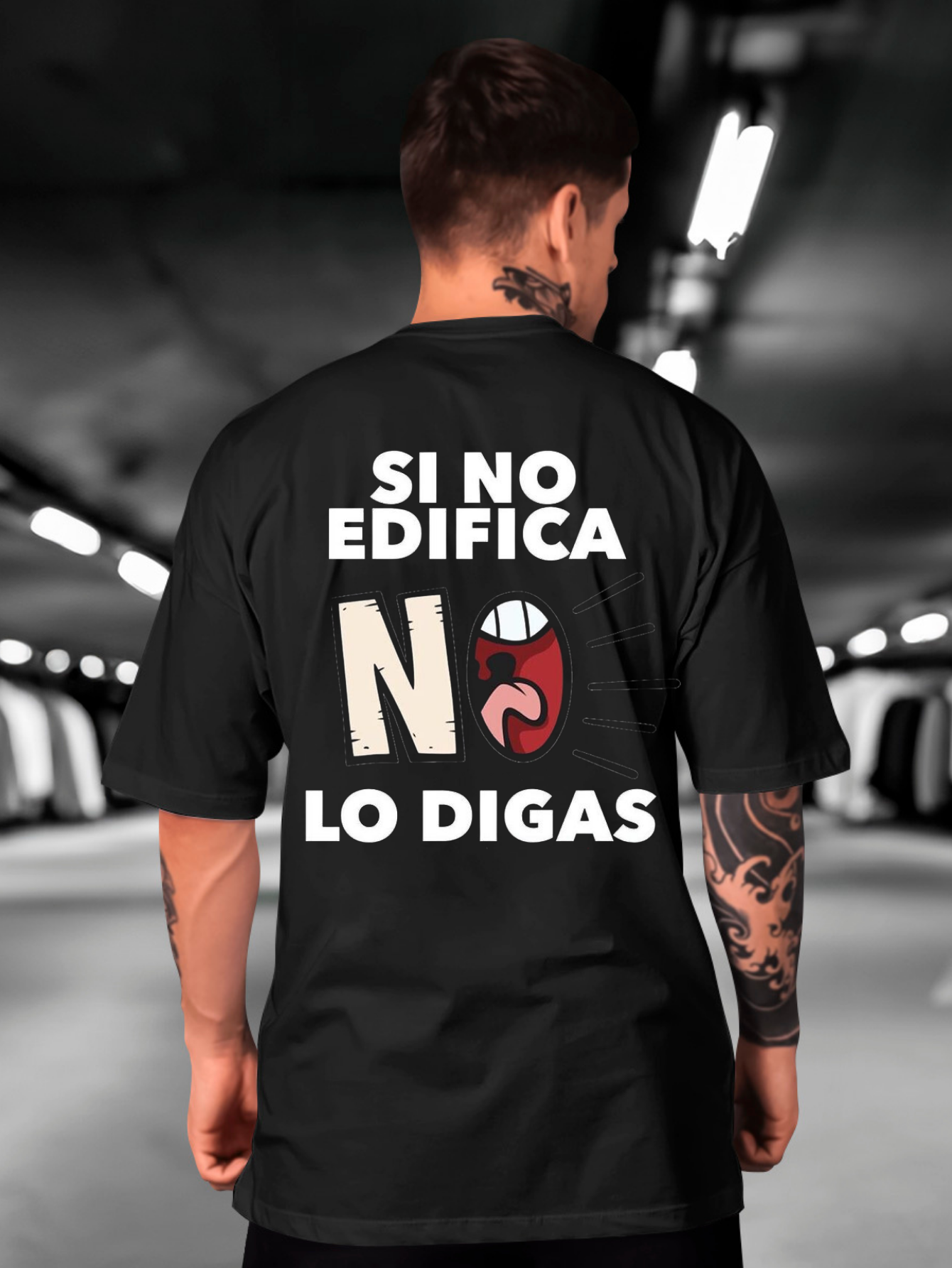 Camiseta Oversized Se não Edifica, não Diga EC