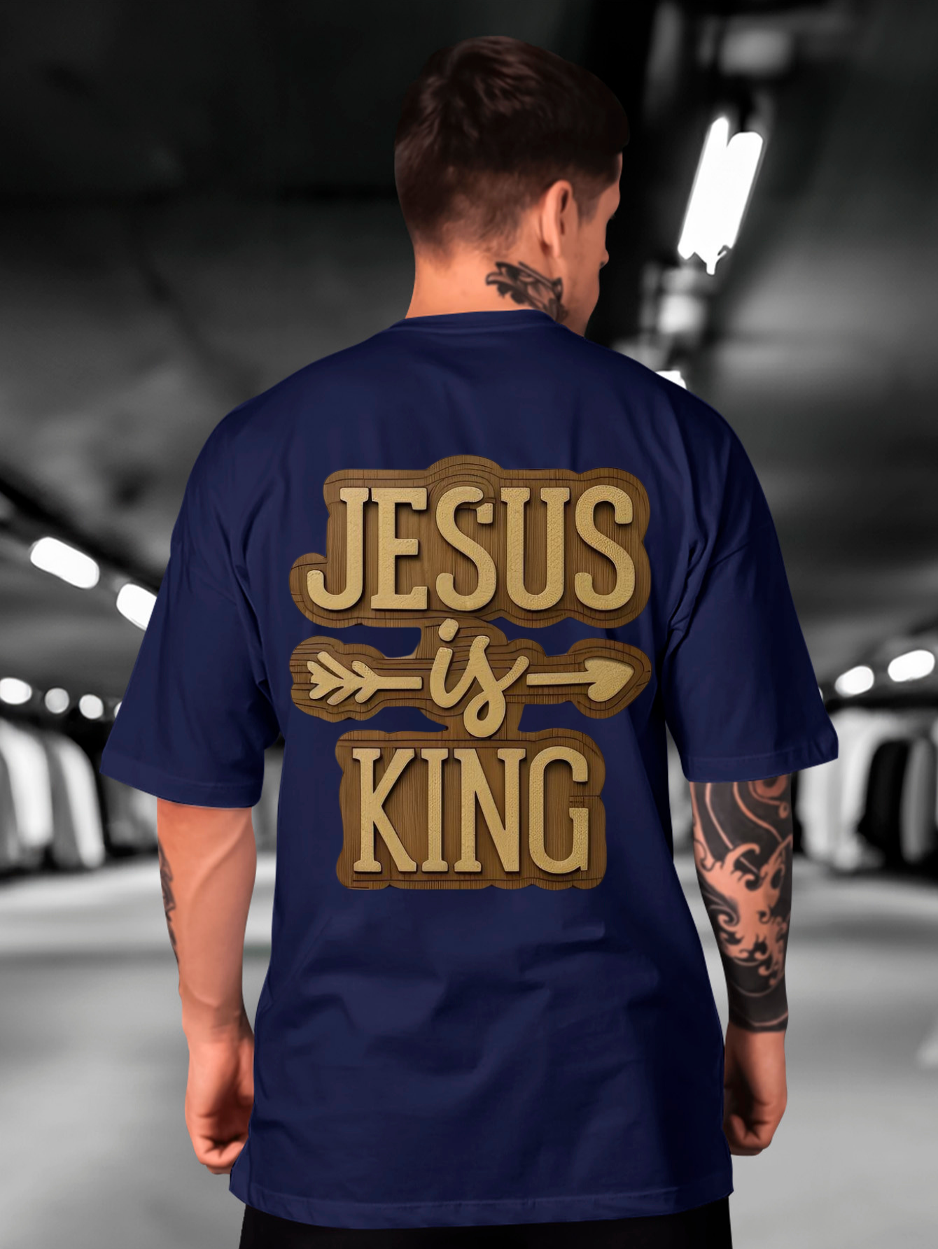 Camiseta Oversized Jesus is King 2 EC