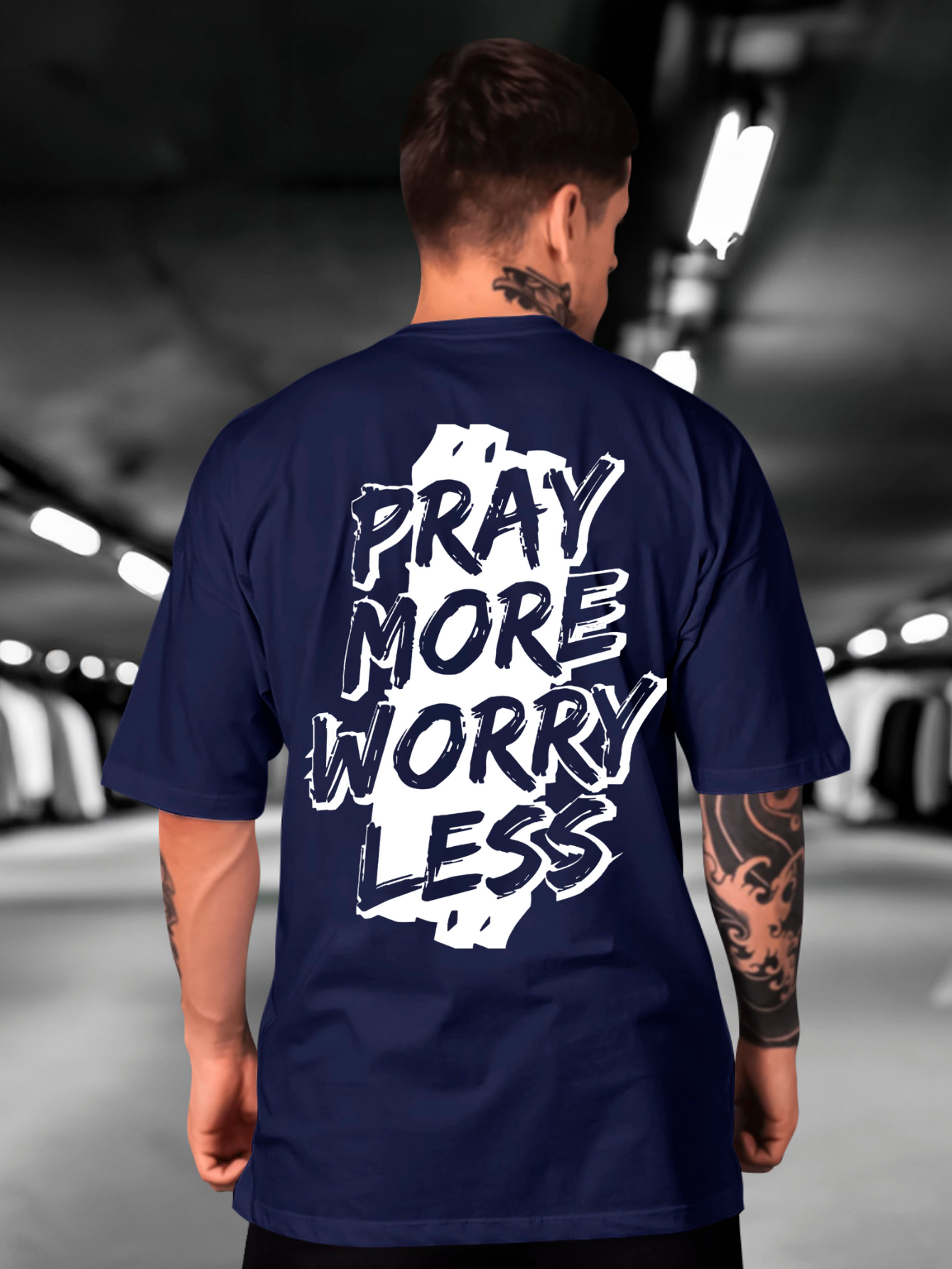 Camiseta Oversized Pray More EC